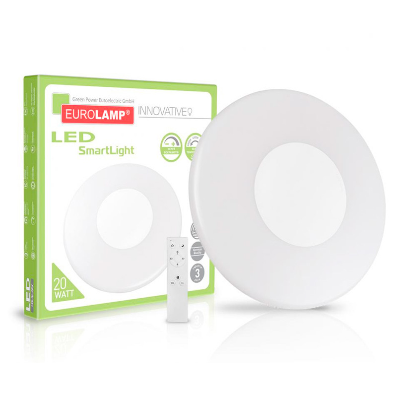 Светодиодный светильник Eurolamp SMART LIGHT 20W dimmable 3000-6500K (LED-SL-20W)
Светодиодный светильник Eurolamp SMART LIGHT 20W dimmable 3000-6500K (LED-SL-20W)