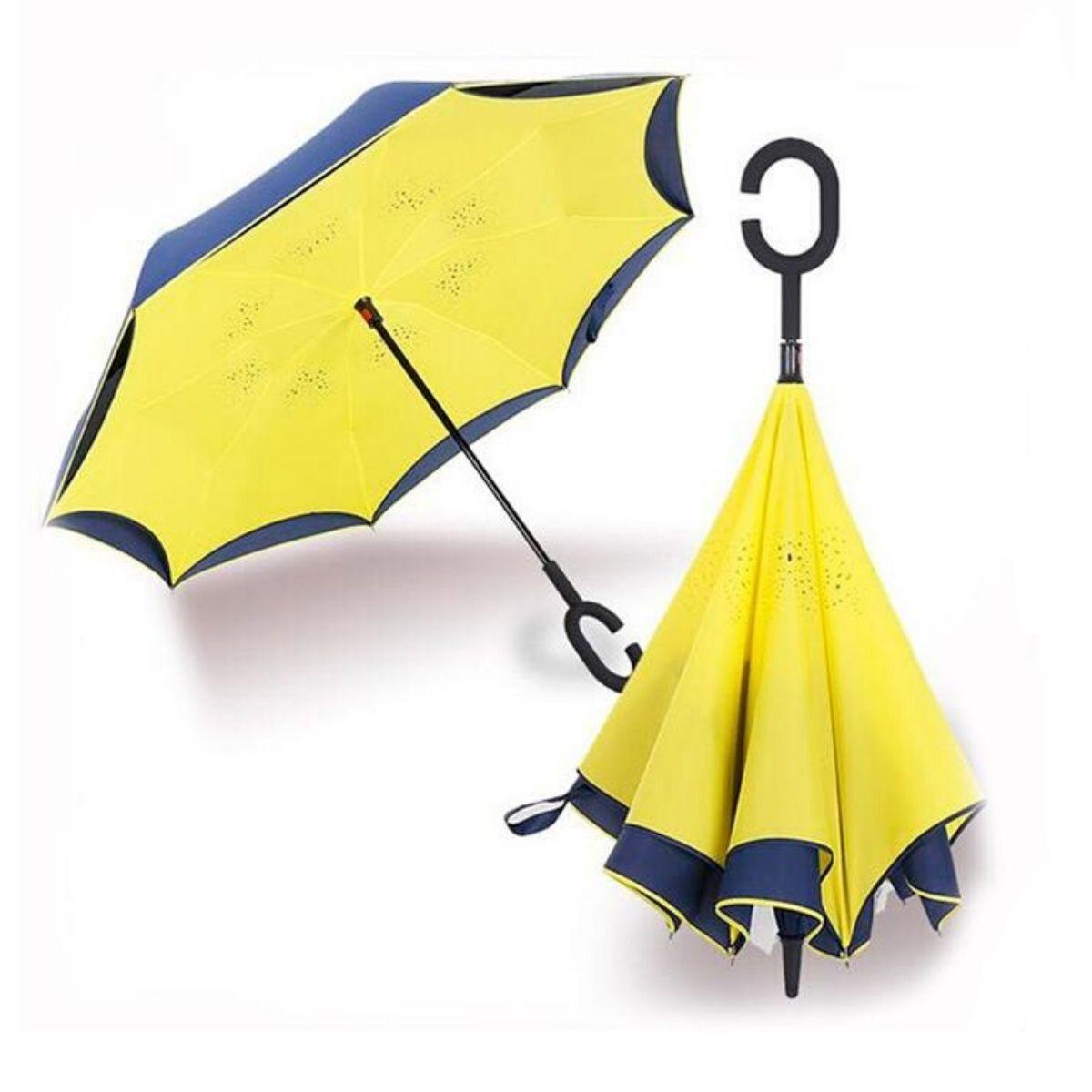 Зонт наоборот, зонтик парасоля обратного сложения Up-Brella, ветрозащитный умный антизонт желтый
Зонт наоборот, зонтик парасоля обратного сложения Up-Brella, ветрозащитный умный антизонт желтый
