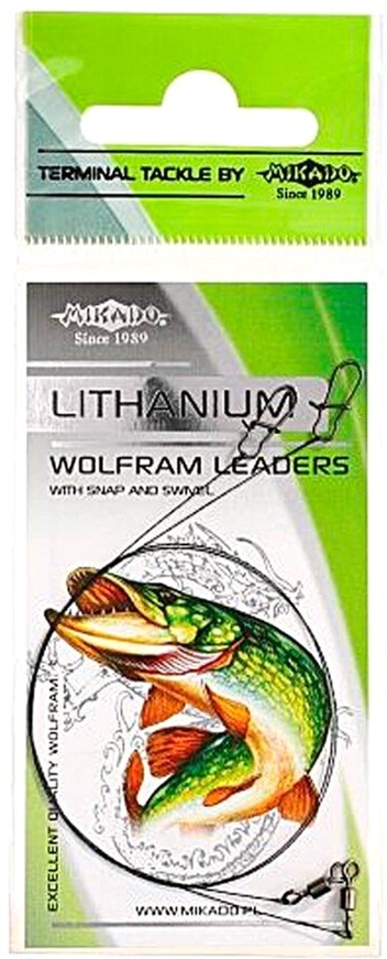 Поводок вольфрамовый с застёжкой Mikado Lithanium Wolfram FS 15 см 2.5 кг 2 шт (ZG02-06-01)
Поводок вольфрамовый с застёжкой Mikado Lithanium Wolfram FS 15 см 2.5 кг 2 шт (ZG02-06-01)