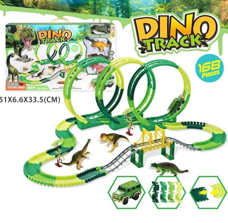 Автомобильній трек детский для машинок "DINO Track" DIV 168 деталей мертвая петля; мост; гибкая трасса 468 см машинка и динозавры (Т883)
Автомобильній трек детский для машинок "DINO Track" DIV 168 деталей мертвая петля; мост; гибкая трасса 468 см машинка и динозавры (Т883)