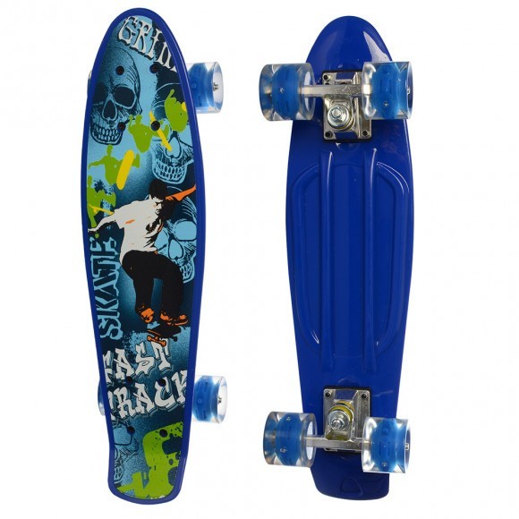 Скейт Пенни борд Penny board Profi с рисунком для детей и подростков Синий RLMS 0749-5
Скейт Пенни борд Penny board Profi с рисунком для детей и подростков Синий RLMS 0749-5