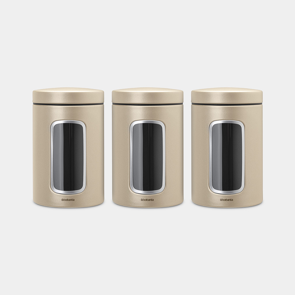Набор емкостей для хранения сыпучих продуктов Brabantia Window Canister 3 шт 1.4 л Champagne 304842
Набор емкостей для хранения сыпучих продуктов Brabantia Window Canister 3 шт 1.4 л Champagne 304842