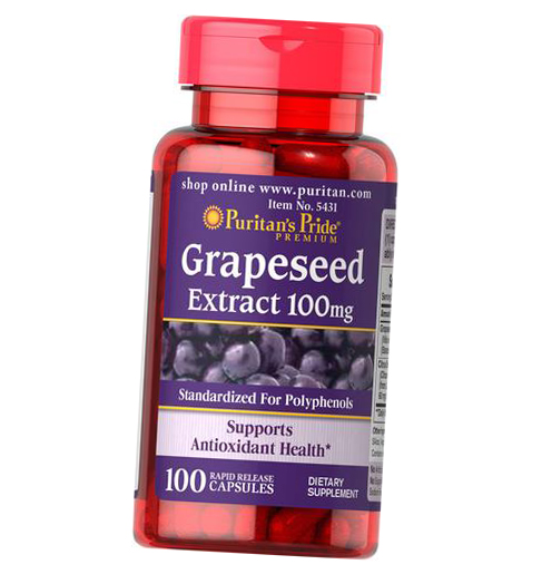 Экстракт виноградных косточек, Grapeseed Extract 100, Puritan's Pride 100капс (71367004)
Экстракт виноградных косточек, Grapeseed Extract 100, Puritan's Pride 100капс (71367004)