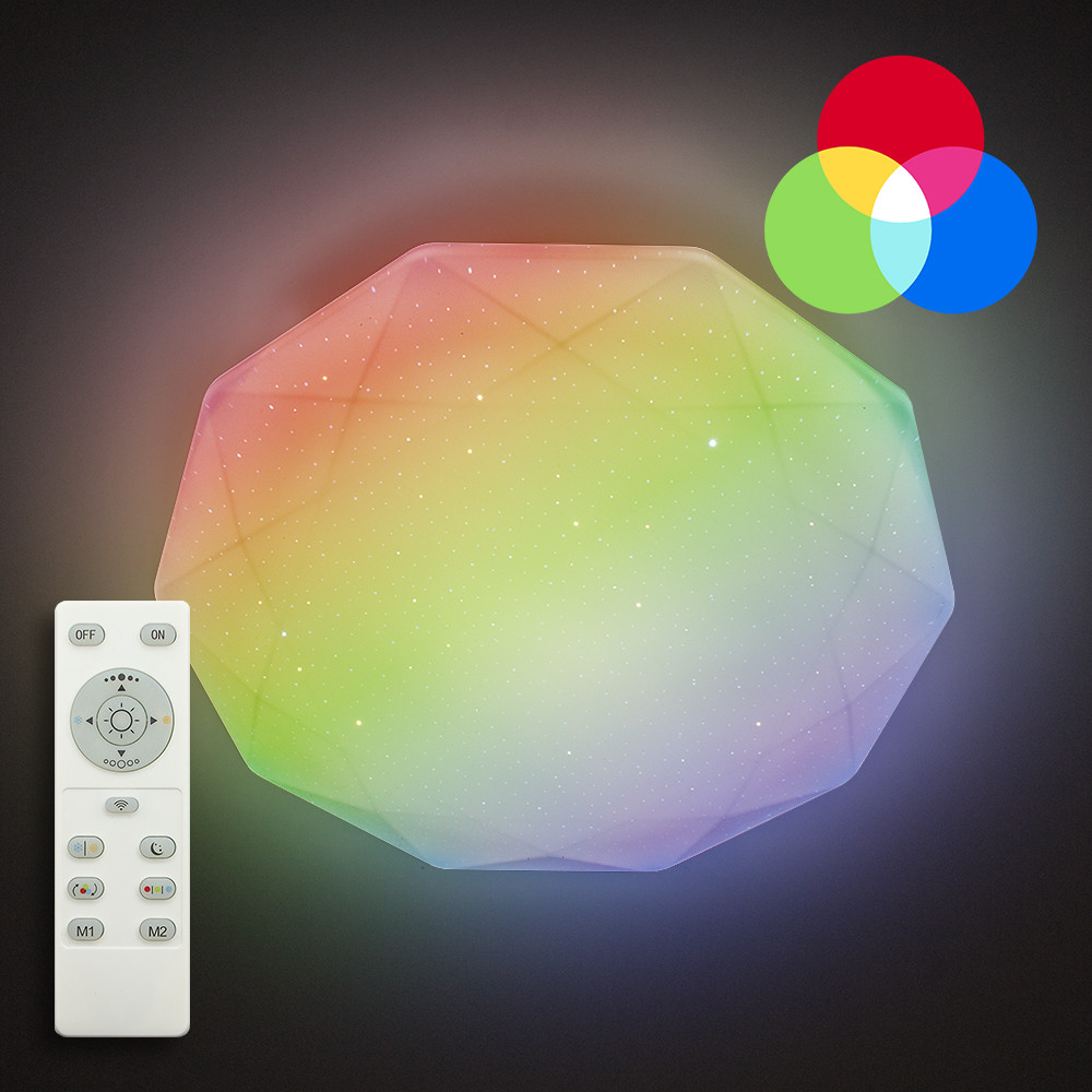 Потолочный светодиодный светильник с пультом LUMINARIA ALMAZ 25W RGB R330 SHINY IP44 + Видео обзор
Потолочный светодиодный светильник с пультом LUMINARIA ALMAZ 25W RGB R330 SHINY IP44 + Видео обзор