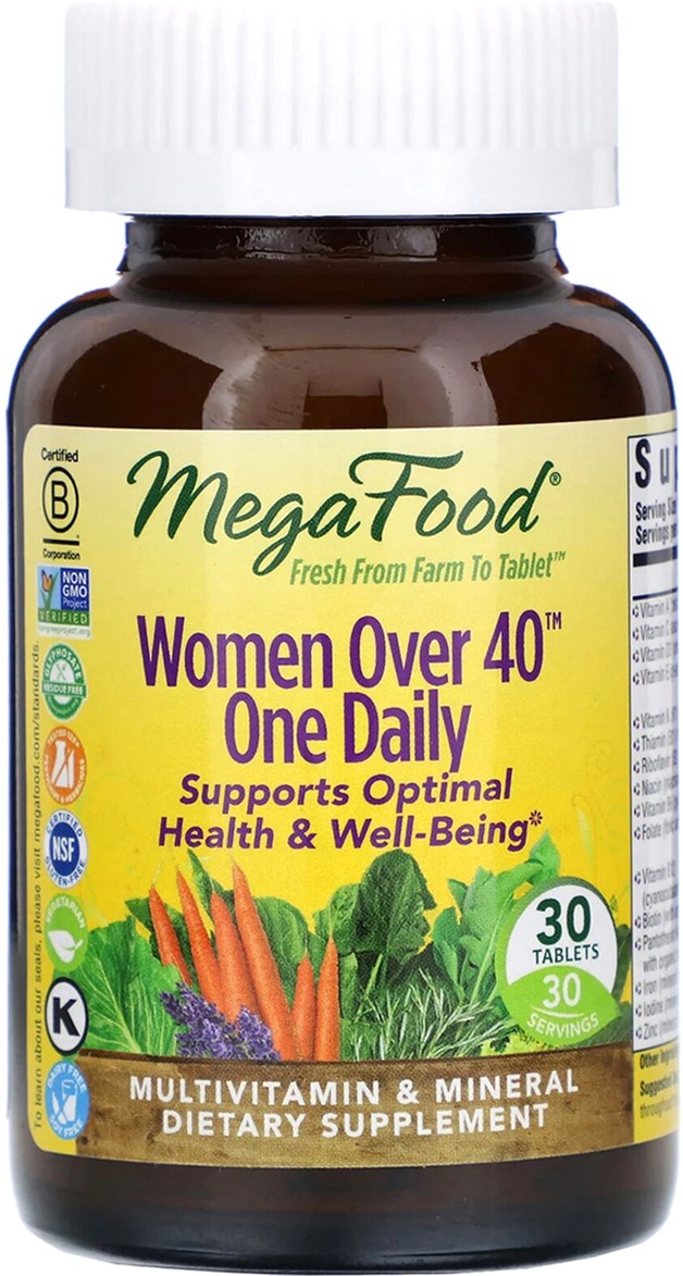 Мультивитамины для женщин 40+, Women Over 40 One Daily, Mega Food 30 таблеток (51494102657)
Мультивитамины для женщин 40+, Women Over 40 One Daily, Mega Food 30 таблеток (51494102657)
