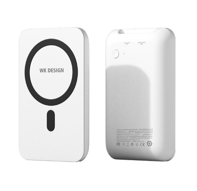 Беспроводной повербанк WK Design Magnet 5000mAh Wireless Power Bank (WP-215) White
Беспроводной повербанк WK Design Magnet 5000mAh Wireless Power Bank (WP-215) White