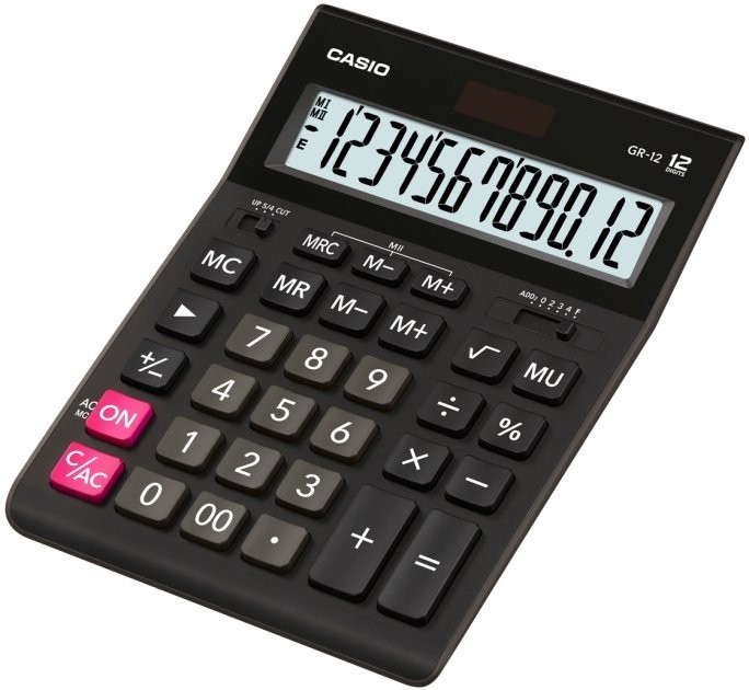 Калькулятор настольный Casio 12 разрядный 209 * 155 * 34.5 мм Черный (GR-12-W-EP)
Калькулятор настольный Casio 12 разрядный 209 * 155 * 34.5 мм Черный (GR-12-W-EP)