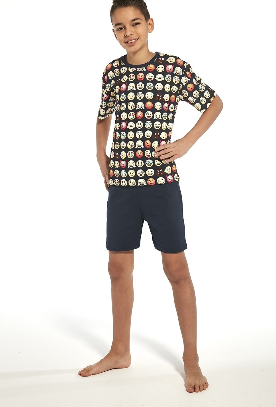 Пижама для мальчика подростка Cornette шорты и футболка с коротким рукавом 146-152 см Синий EMOTICON 2 335-19-77
Пижама для мальчика подростка Cornette шорты и футболка с коротким рукавом 146-152 см Синий EMOTICON 2 335-19-77