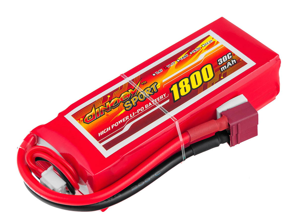 Аккумулятор Dinogy Li-Pol 1800mAh 11.1V 3S 30C 24×35×84мм T-Plug (DLC-3S1800D-T)
Аккумулятор Dinogy Li-Pol 1800mAh 11.1V 3S 30C 24×35×84мм T-Plug (DLC-3S1800D-T)