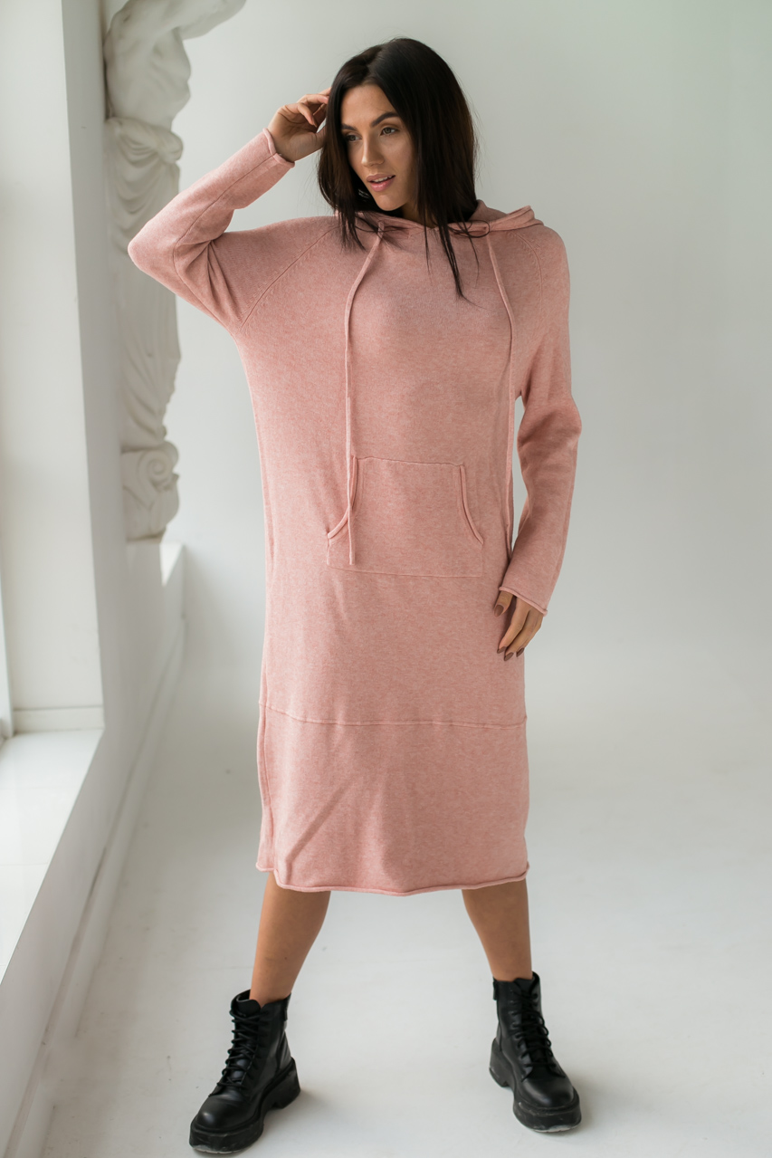 Платье в спортивном стиле с карманом и капюшоном P-M - пудра цвет, XL/XXL (9715)
Платье в спортивном стиле с карманом и капюшоном P-M - пудра цвет, XL/XXL (9715)