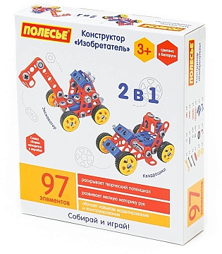 Конструктор "Изобретатель", экскаватор + квадроцикл, 97 элементов - Полесье (20-930387)
Конструктор "Изобретатель", экскаватор + квадроцикл, 97 элементов - Полесье (20-930387)