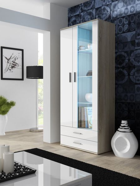 Стеклянная витрина CAMA SOHO S6 2D2S Дуб сонома мат/Белый глянец с подсветкой Польша
Стеклянная витрина CAMA SOHO S6 2D2S Дуб сонома мат/Белый глянец с подсветкой Польша