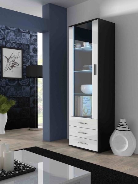 Витрина для зала высокая CAMA SOHO S1 Черный мат/Белый глянец с подсветкой Польша
Витрина для зала высокая CAMA SOHO S1 Черный мат/Белый глянец с подсветкой Польша