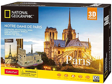 Трехмерный пазл National Geographic "Нотр-Дам-де-Пари", 128 деталей - Cubic Fun (20-868715)
Трехмерный пазл National Geographic "Нотр-Дам-де-Пари", 128 деталей - Cubic Fun (20-868715)