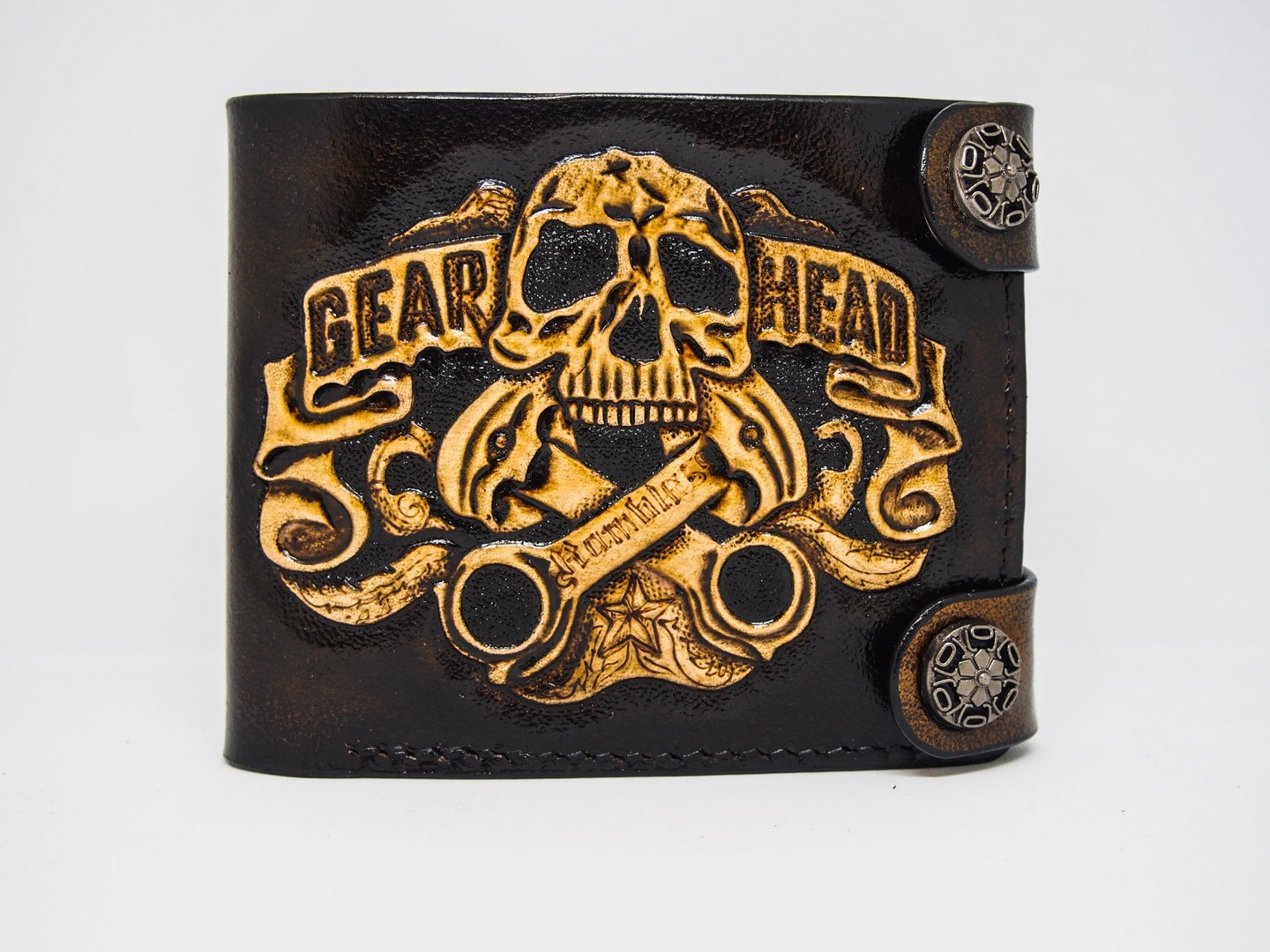 Кожаный бумажник череп 11 x 9.5 см коричневый(BMKn44а)
Кожаный бумажник череп 11 x 9.5 см коричневый(BMKn44а)