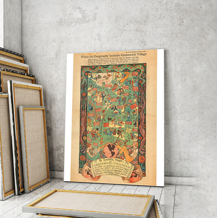 Винтажная карта Artel «Коултон Во, Символическая карта Гринвич-Виллидж, 1922 г.» 105x70 см
Винтажная карта Artel «Коултон Во, Символическая карта Гринвич-Виллидж, 1922 г.» 105x70 см