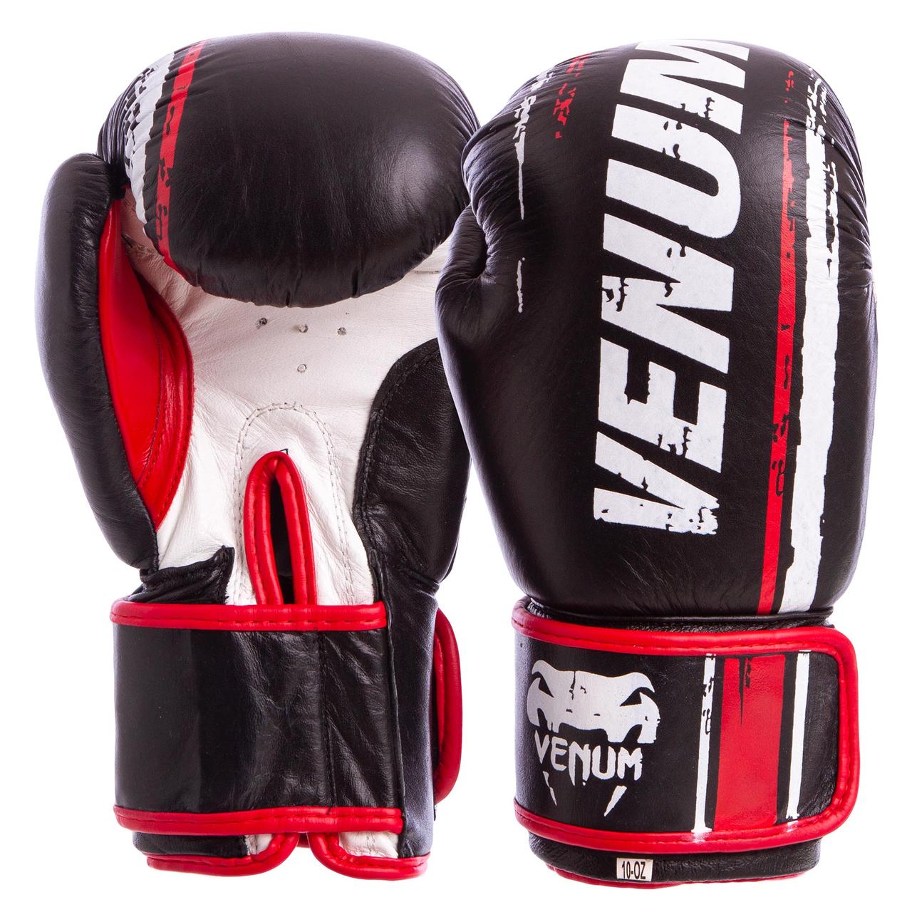 Перчатки для бокса и единоборств Venum Heroe кожаные 6749 Black-White-Red 10 унций
Перчатки для бокса и единоборств Venum Heroe кожаные 6749 Black-White-Red 10 унций