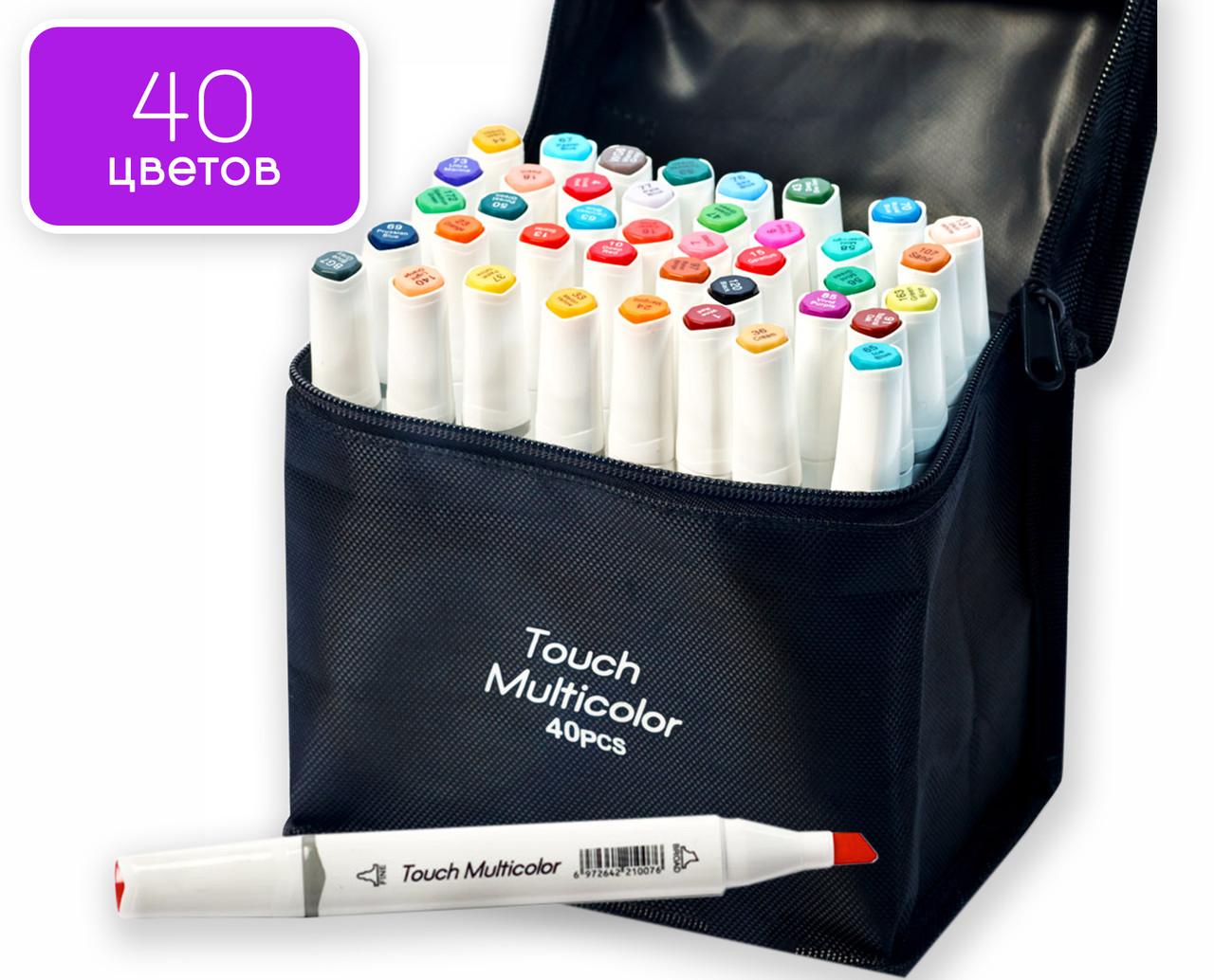Набор маркеров Touch Multicolor для рисования и скетчей на спиртовой основе 40 шт, Фломастеры профессиональные
Набор маркеров Touch Multicolor для рисования и скетчей на спиртовой основе 40 шт, Фломастеры профессиональные