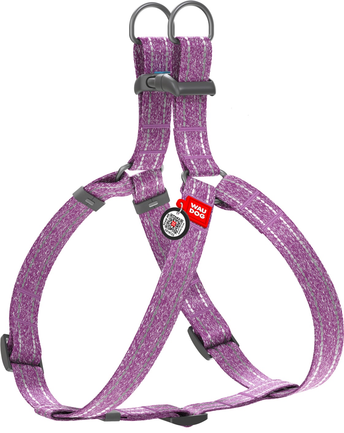 Шлея для собак Collar WAUDOG Re-cotton с QR паспортом, из восстановленного хлопка, светоотражающая, пластиковый фастекс, M, Ш 20 мм, Дл 50-80 см, фиолетовый
Шлея для собак Collar WAUDOG Re-cotton с QR паспортом, из восстановленного хлопка, светоотражающая, пластиковый фастекс, M, Ш 20 мм, Дл 50-80 см, фиолетовый