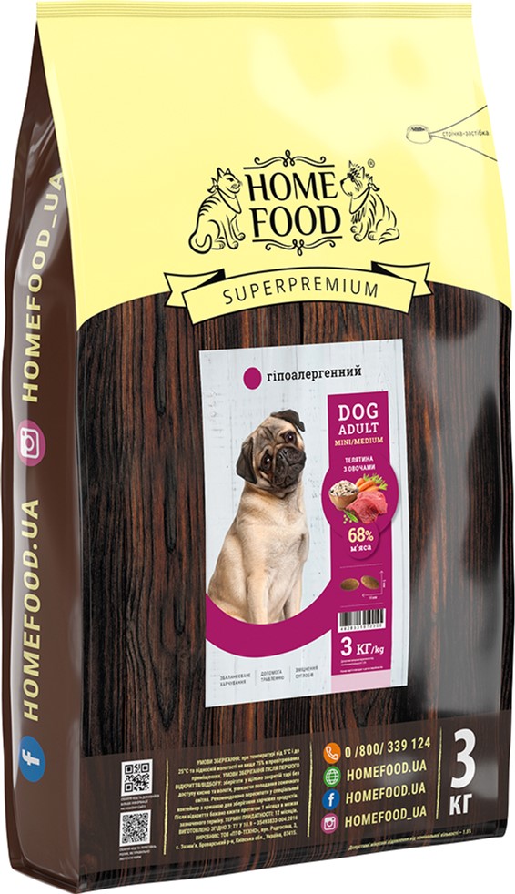 Полнорационный Сухой Корм Холистик - Беззерновий для Взрослых Собак Home Food Dog Adult Mini/Medium Гипоаллергенный «Телятина с овощами» 3 кг (4828331970300)
Полнорационный Сухой Корм Холистик - Беззерновий для Взрослых Собак Home Food Dog Adult Mini/Medium Гипоаллергенный «Телятина с овощами» 3 кг (4828331970300)