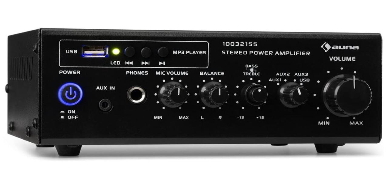Мини-стереоусилитель AUNA Amp2 USBT, USB, карта памяти SD / MMC, подключение наушников HiFi
Мини-стереоусилитель AUNA Amp2 USBT, USB, карта памяти SD / MMC, подключение наушников HiFi