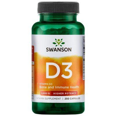 Витамин Д3, Vitamin D3, Swanson, высокоэффективный, 2000 МЕ (50 мкг), 250 капсул (SWA-11210)
Витамин Д3, Vitamin D3, Swanson, высокоэффективный, 2000 МЕ (50 мкг), 250 капсул (SWA-11210)