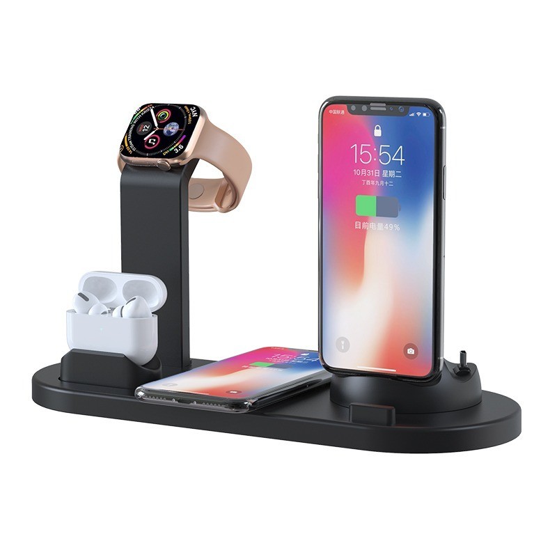 Беспроводная зарядка 4 в 1 Encora Charging Stand, черный, для Apple / Xiaomi / Samsung
Беспроводная зарядка 4 в 1 Encora Charging Stand, черный, для Apple / Xiaomi / Samsung