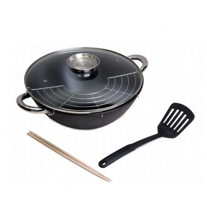 Казан чугунный Wok с антипригарным покрытием для индукции 5,6 L Kamille КМ-4807
Казан чугунный Wok с антипригарным покрытием для индукции 5,6 L Kamille КМ-4807