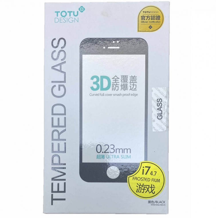 Защитное стекло TOTUDESIGN 3D 0.23mm 9H iPhone 7 Plus/8 Plus Black ( матовое & силиконовые края )
Защитное стекло TOTUDESIGN 3D 0.23mm 9H iPhone 7 Plus/8 Plus Black ( матовое & силиконовые края )