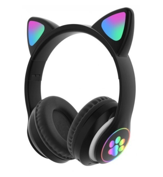 Беспроводные наушники с кошачьими ушками LED подсветкой Bluetooth CATear VZV-23M Черный
Беспроводные наушники с кошачьими ушками LED подсветкой Bluetooth CATear VZV-23M Черный