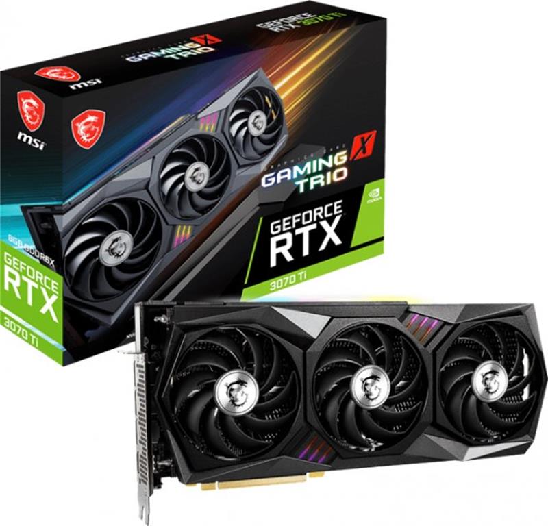 Видеокарта GF RTX 3070 Ti 8GB GDDR6 Gaming X Trio MSI (GeForce RTX 3070 Ti GAMING X TRIO 8G)
Видеокарта GF RTX 3070 Ti 8GB GDDR6 Gaming X Trio MSI (GeForce RTX 3070 Ti GAMING X TRIO 8G)