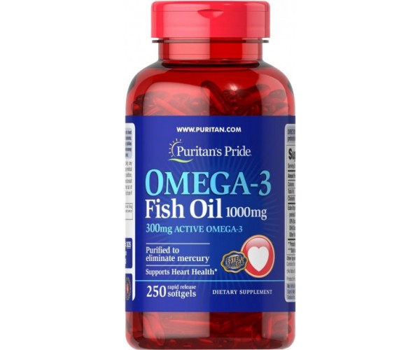 Омега-3 риб'ячий жир Omega-3 Fish Oil Puritan's Pride 1000 мг 300 мг активного 250 капсул (PP233)
Омега-3 риб'ячий жир Omega-3 Fish Oil Puritan's Pride 1000 мг 300 мг активного 250 капсул (PP233)