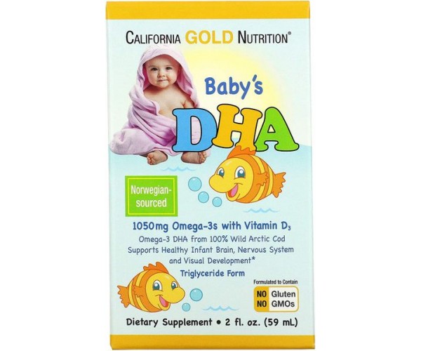 Риб'ячий жир для дітей Omega 3 Baby's DHA with Vitamin D3 California Gold Nutrition 59 мл (CG022)
Риб'ячий жир для дітей Omega 3 Baby's DHA with Vitamin D3 California Gold Nutrition 59 мл (CG022)