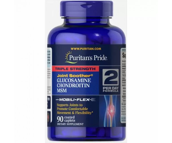 Глюкозамін і хондроїтин МСМ Triple Strength Glucosamine Chondroitin MSM Puritan's Pride 90 капсул (PP303)
Глюкозамін і хондроїтин МСМ Triple Strength Glucosamine Chondroitin MSM Puritan's Pride 90 капсул (PP303)