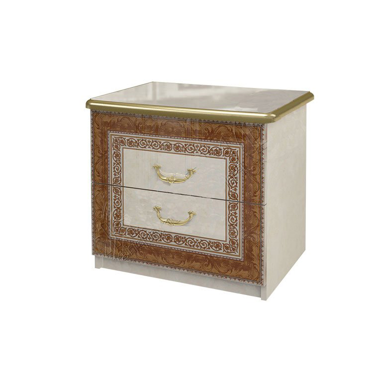 Тумба прикроватная в спальню из ДСП и МДФ Дженифер 2Ш JF-52-RB MiroMark бежевый 
Тумба прикроватная в спальню из ДСП и МДФ Дженифер 2Ш JF-52-RB MiroMark бежевый