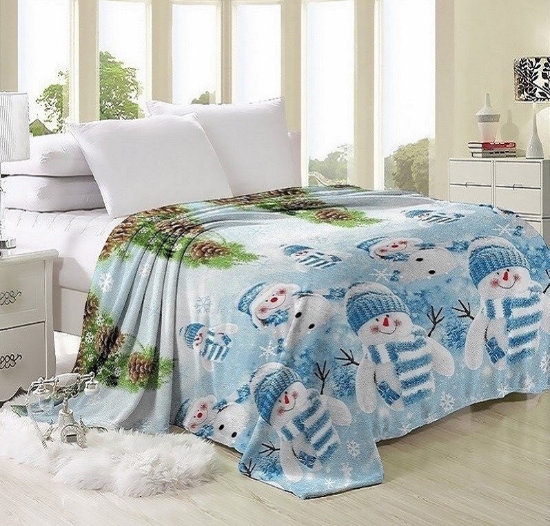 Новогодний плед-покрывало "Снеговики" CottonTwill 150х215 см Велсофт (СТП012-2)
Новогодний плед-покрывало "Снеговики" CottonTwill 150х215 см Велсофт (СТП012-2)