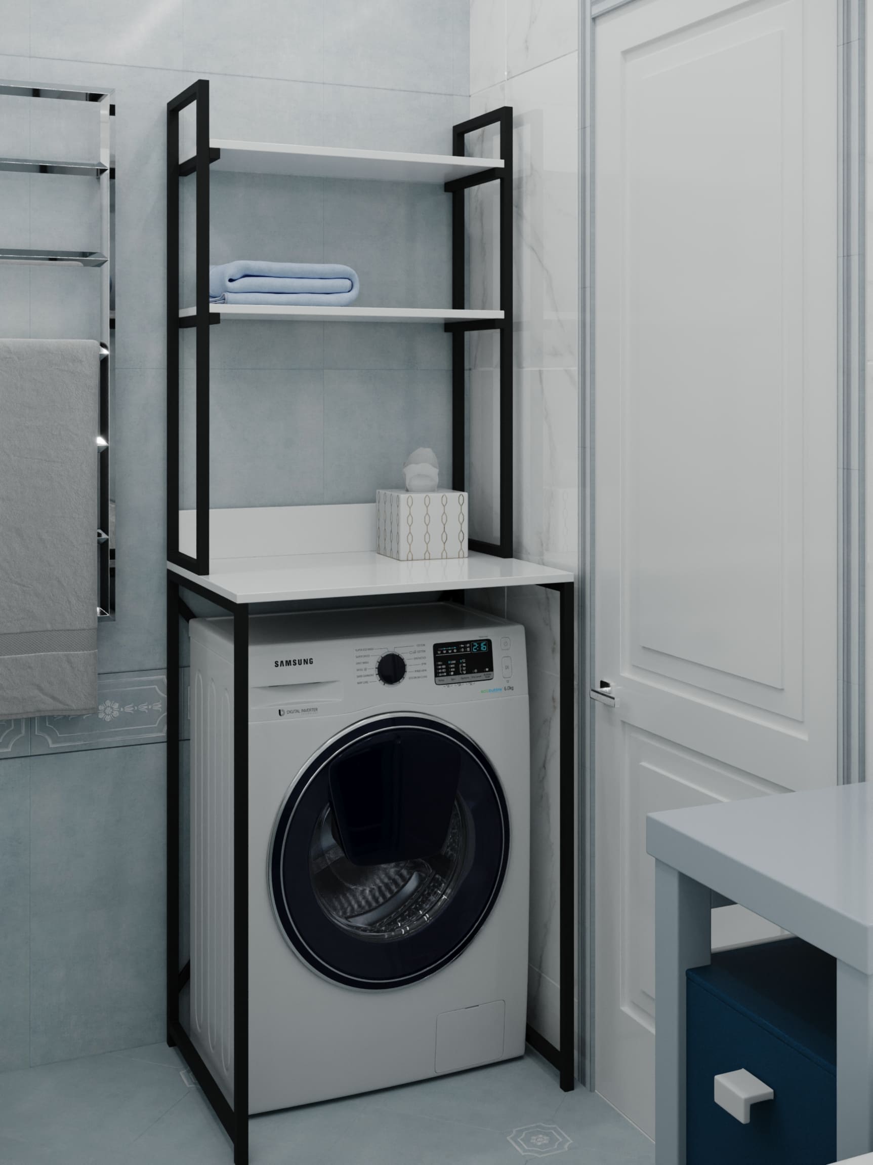 Тумба под стиральную машину с полками Loft черный Rimos 650х1880х500 мм Белый (Z-50_BL_B)
Тумба под стиральную машину с полками Loft черный Rimos 650х1880х500 мм Белый (Z-50_BL_B)