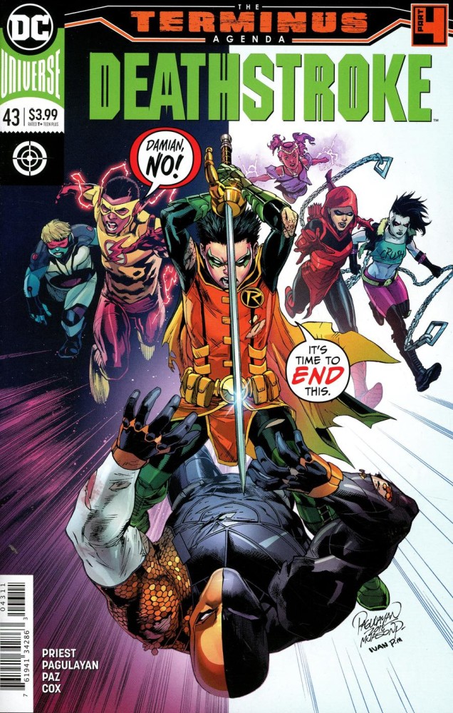 Deathstroke Vol 4 #43 Cover A Regular Carlo Pagulayan & Jason Paz Cover (Terminus Agenda Part 4)
Deathstroke Vol 4 #43 Cover A Regular Carlo Pagulayan & Jason Paz Cover (Terminus Agenda Part 4)