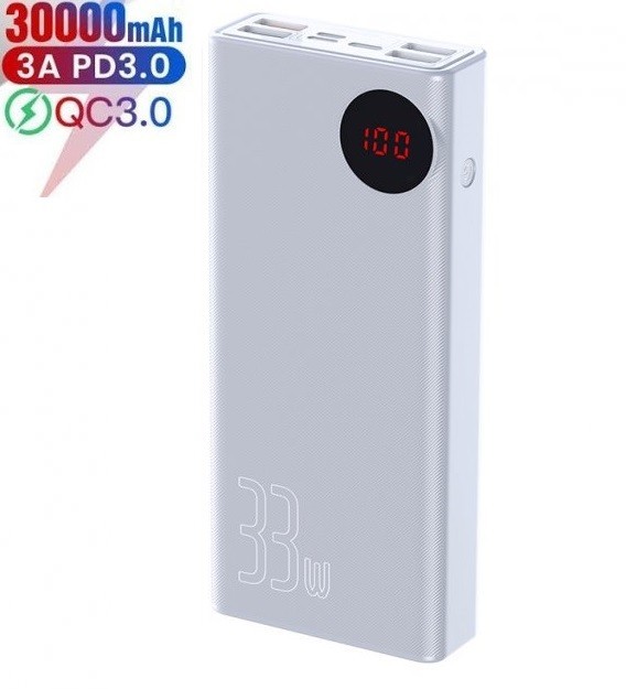 Павербанк Baseus 33W Quick Charge 30000mAh 4USB/Type-C/Lightning QC/PD для MacBook/iPad/iPhone/ Xiaomi/ Samsung/Huawei
Павербанк Baseus 33W Quick Charge 30000mAh 4USB/Type-C/Lightning QC/PD для MacBook/iPad/iPhone/ Xiaomi/ Samsung/Huawei