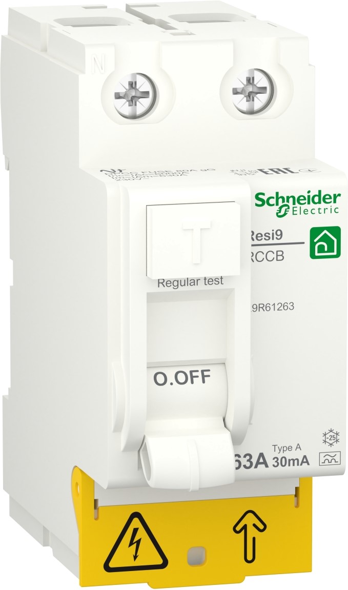 Диференціальний вимикач навантаження Schneider Electric RESI9 63 A, 30 мА, 2P, тип А
Диференціальний вимикач навантаження Schneider Electric RESI9 63 A, 30 мА, 2P, тип А