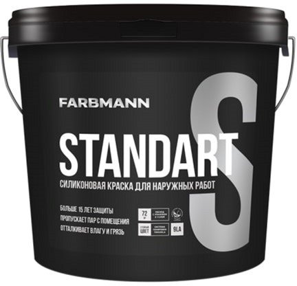 Латексная силиконовая краска Farbmann Standart S для наружных работ 9 л Белая (4823046204623)
Латексная силиконовая краска Farbmann Standart S для наружных работ 9 л Белая (4823046204623)