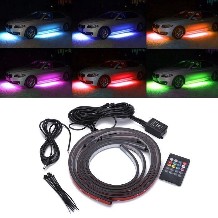 Подсветка днища автомобиля RGB диодная (16 цветов), 90+120см (2+2) Auto light parts
Подсветка днища автомобиля RGB диодная (16 цветов), 90+120см (2+2) Auto light parts
