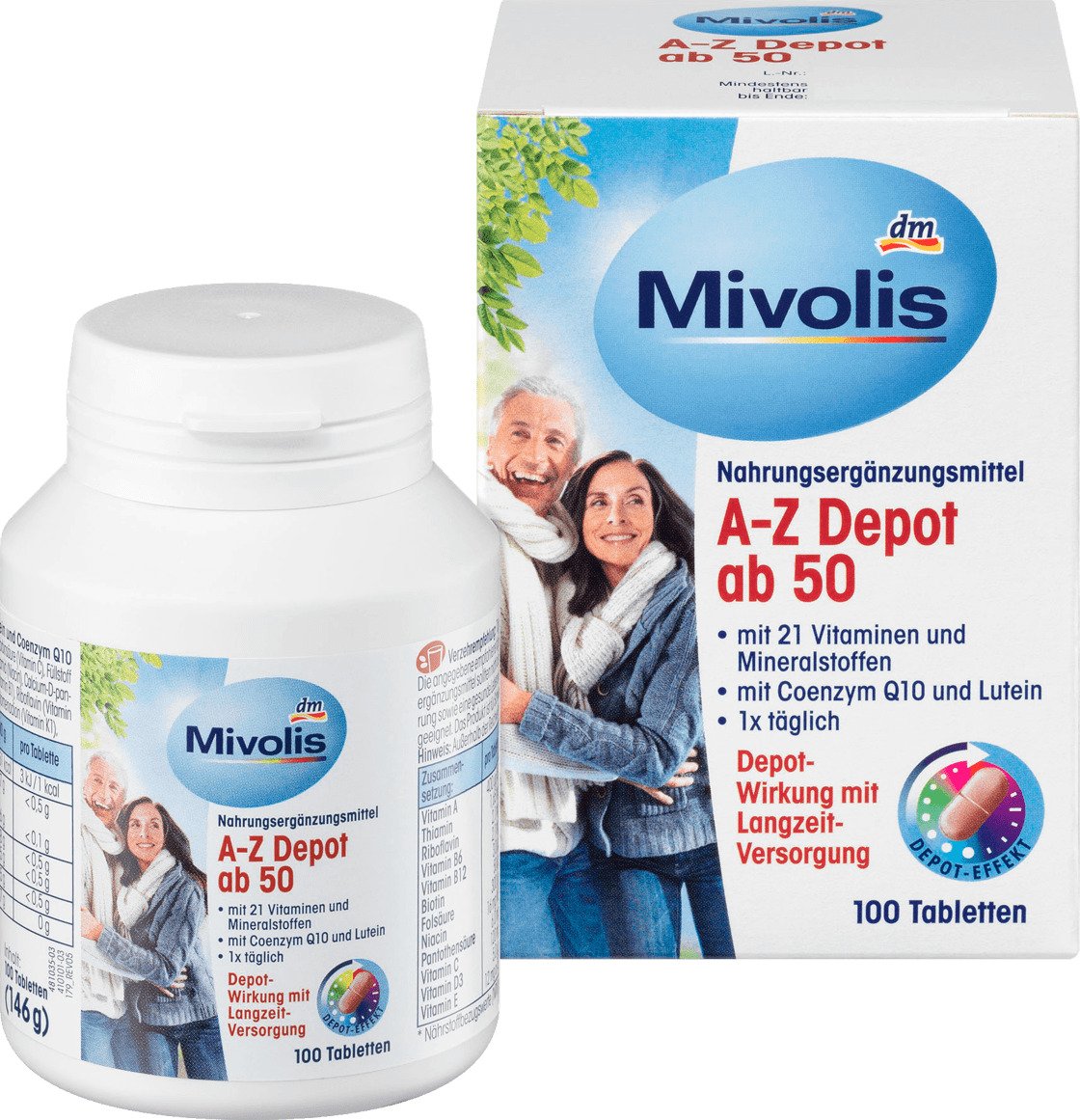 Витаминные таблетки Mivolis A-Z Depot ab 50 PD102 таблетки 100шт, (P-6910806230569)
Витаминные таблетки Mivolis A-Z Depot ab 50 PD102 таблетки 100шт, (P-6910806230569)