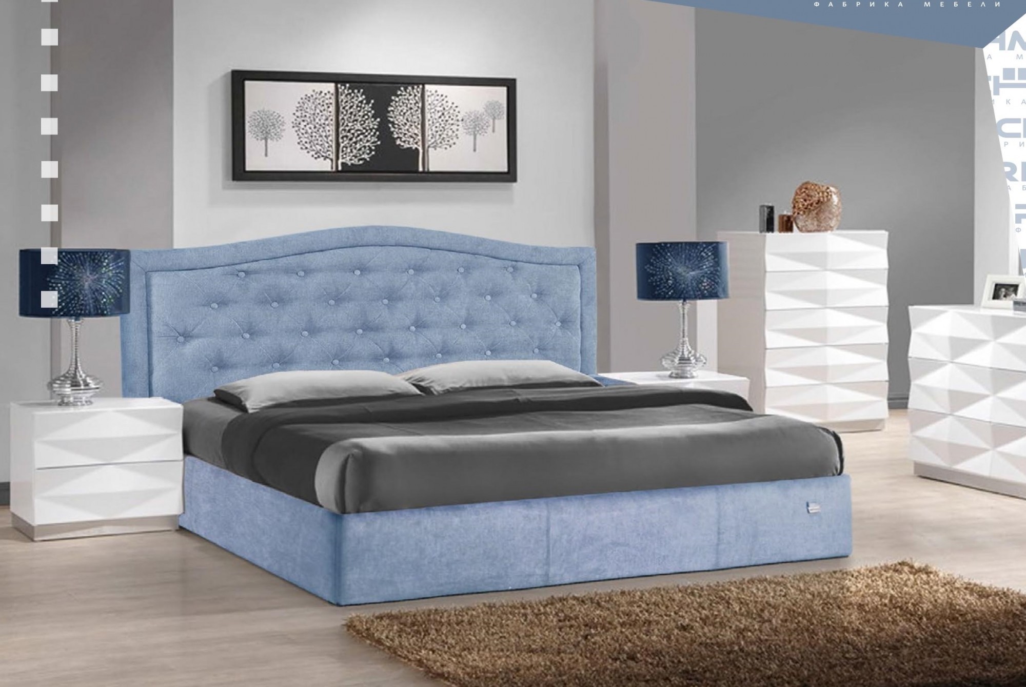 Кровать Двуспальная Scarlett VIP 180 х 200 см Jeans С дополнительной металлической цельносварной рамой Синяя
Кровать Двуспальная Scarlett VIP 180 х 200 см Jeans С дополнительной металлической цельносварной рамой Синяя