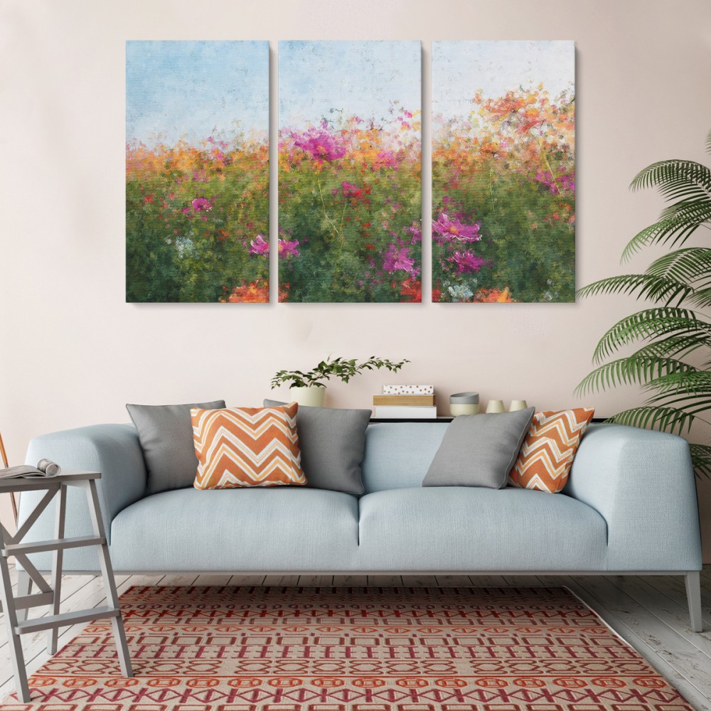 Модульная картина из трех частей Поле цветов 156x100 см
Модульная картина из трех частей Поле цветов 156x100 см