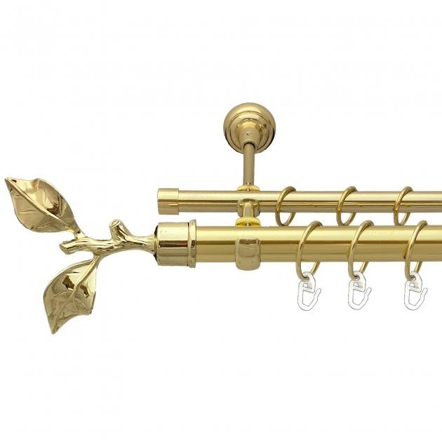 Карниз металевий Orvit Листок троянди двохрядний 19/19 мм 300 см золото
Карниз металевий Orvit Листок троянди двохрядний 19/19 мм 300 см золото