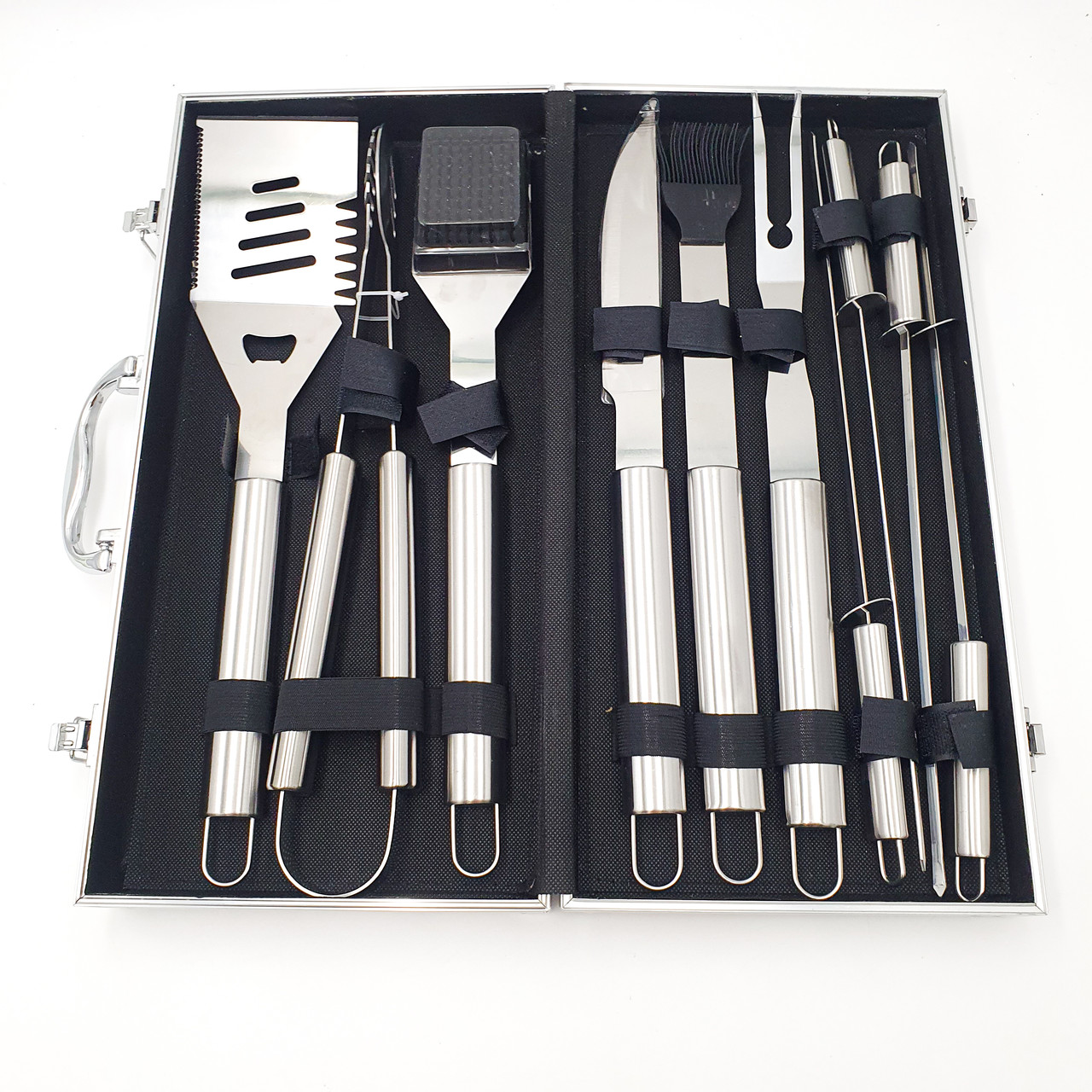 Набор для барбекю мангала гриля в алюминиевом кейсе BBQ Tools Set AL 10 предметов (A0020)
Набор для барбекю мангала гриля в алюминиевом кейсе BBQ Tools Set AL 10 предметов (A0020)