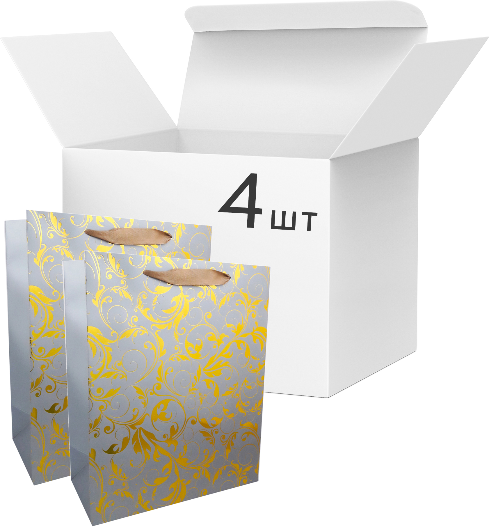 Набор пакетов подарочных Angel Gifts 320х260х120 мм Серый 4 шт (Я45990_AG91378_4)
Набор пакетов подарочных Angel Gifts 320х260х120 мм Серый 4 шт (Я45990_AG91378_4)