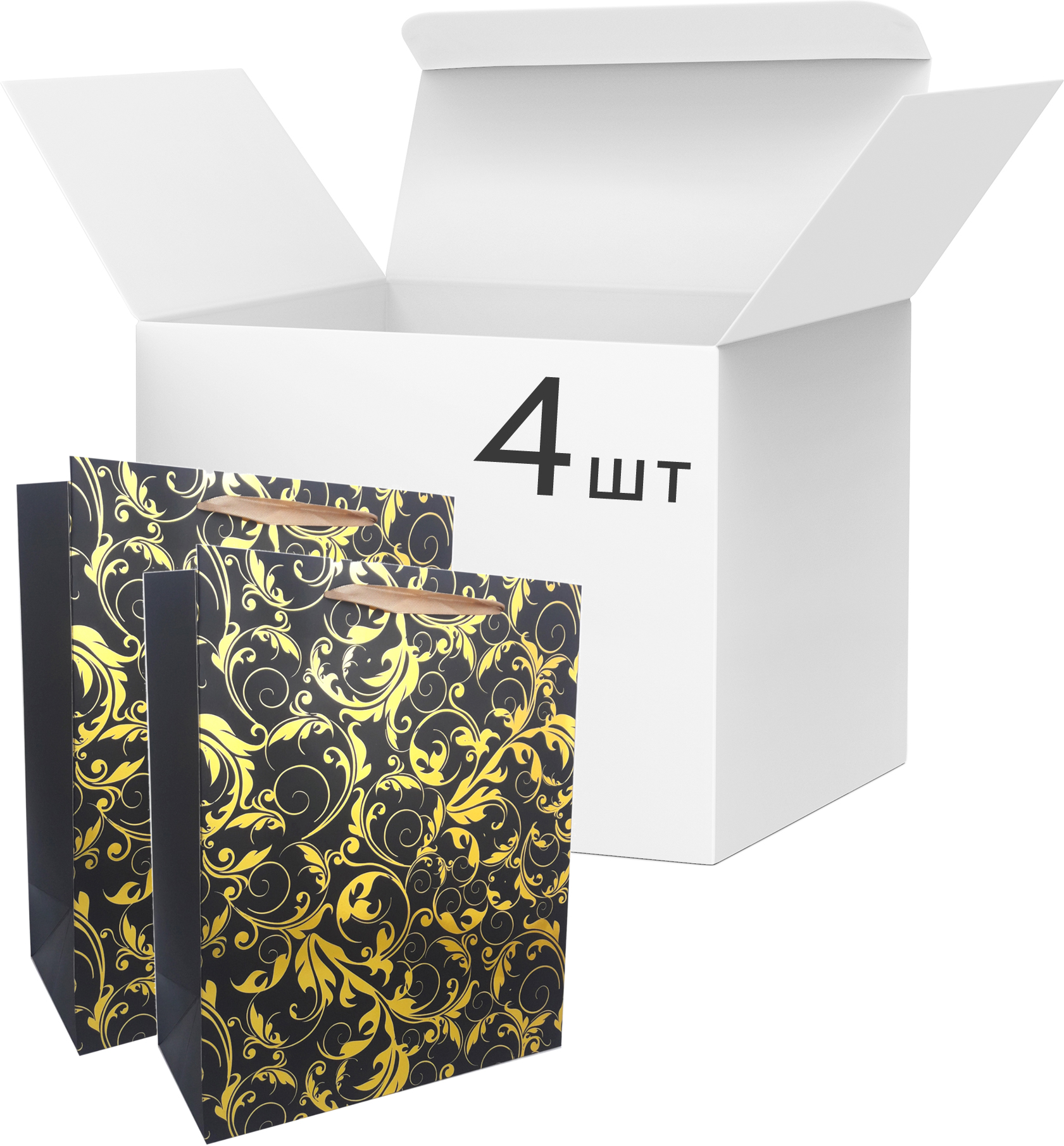 Набор пакетов подарочных Angel Gifts 440х310х120 мм Черный 4 шт (Я45996_AG91379_4)
Набор пакетов подарочных Angel Gifts 440х310х120 мм Черный 4 шт (Я45996_AG91379_4)