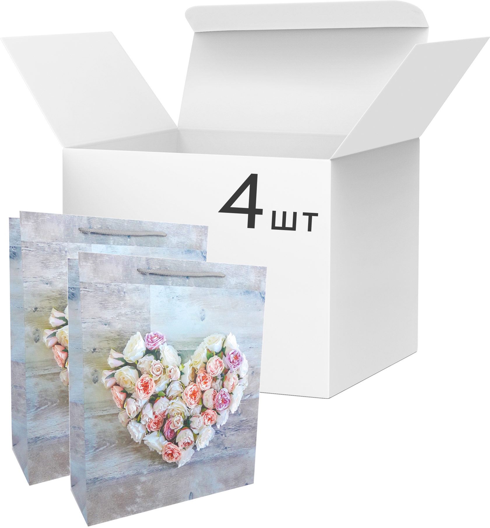 Набор пакетов подарочных Angel Gifts 310х400х120 мм Белая роза 4 шт (Я46020_AG91388_4)
Набор пакетов подарочных Angel Gifts 310х400х120 мм Белая роза 4 шт (Я46020_AG91388_4)